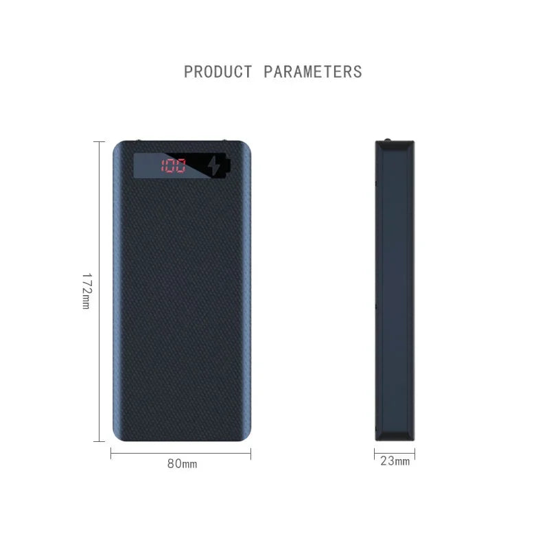 Boîtier de rangement pour batteries 8/10*18650 sans soudure, double USB, étui de batterie externe DIY, support de batterie 8/10*18650, chargeurs rapides PD