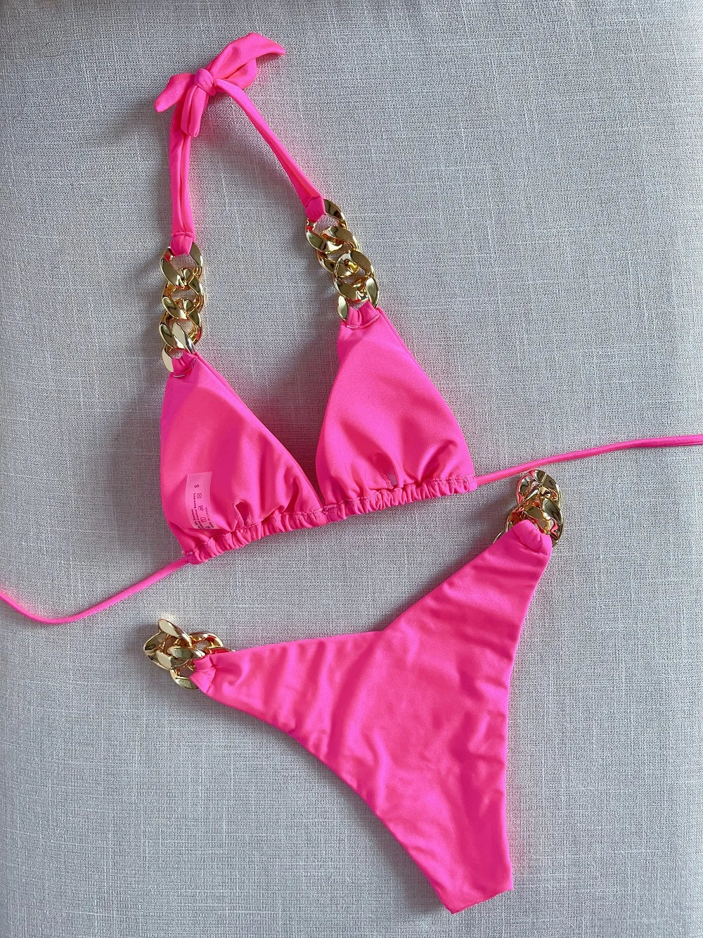 RUOTONGSEPT nouveau Bikini Sexy 2023 Triangle maillot de bain pour femmes brésilien Bikini ensemble 2 pièces licou maillots de bain Push Up maillot de bain