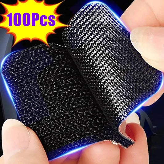 Autocollants en fibre de carbone pour tapis de voiture, double face, haute adhérence, patchs pour tapis de sol, tapis de pied pour la maison, bandes coordonnantes, nouveaux patchs