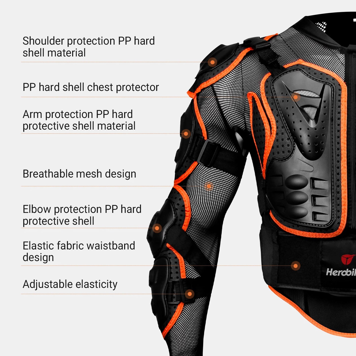 Vestes moto armure complète pour hommes — protection Motocross, équipement, vêtements S-4XL