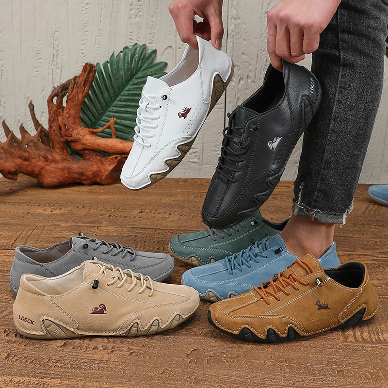 Mocassins Homme Cuir Artificiel Imperméable — Légers & Antidérapants