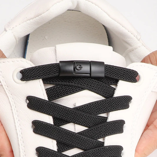 Colorful pressure lock shoelace elastic laces for sneakers Sport elastic shoelaces no tie one size for all kids adults