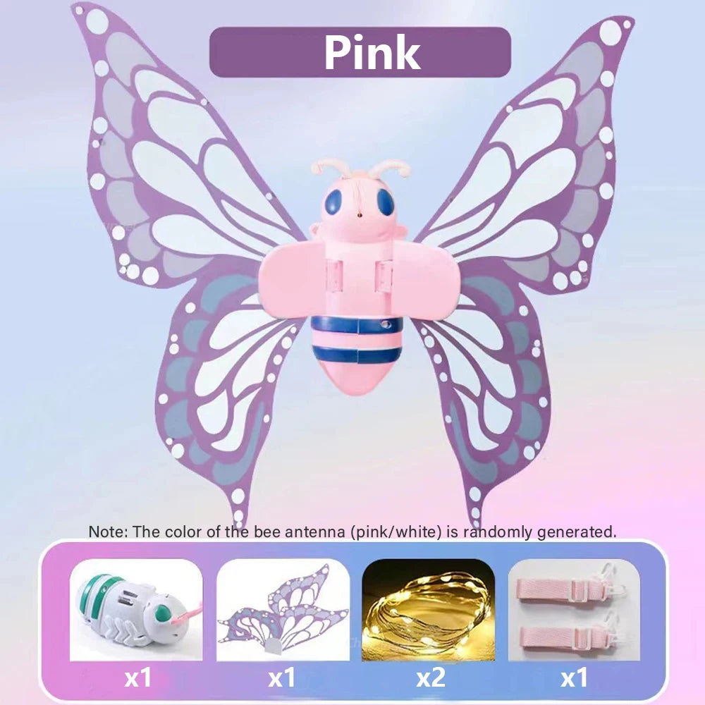 Ailes de papillon électriques, aile d'elfe mobile avec ailes de fée légères pour enfants, déguisement de Cosplay d'anniversaire et de noël, jouet d'ange pour filles
