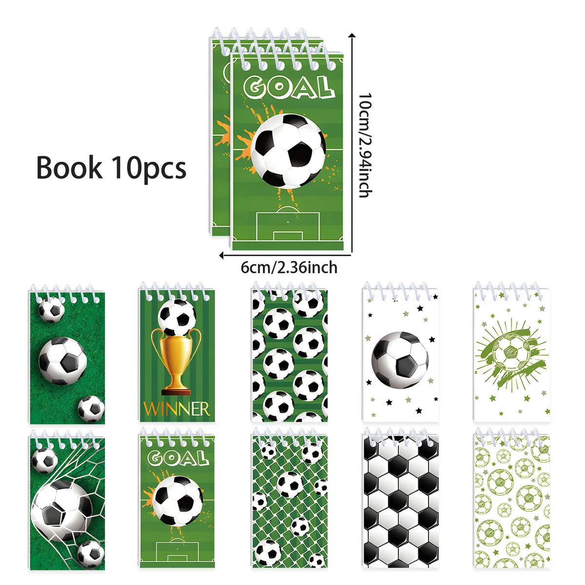 Pack Cadeau Papeterie Thème Football 10 Pièces — Carnet, Porte-clés, Stylo & Sac Cadeau