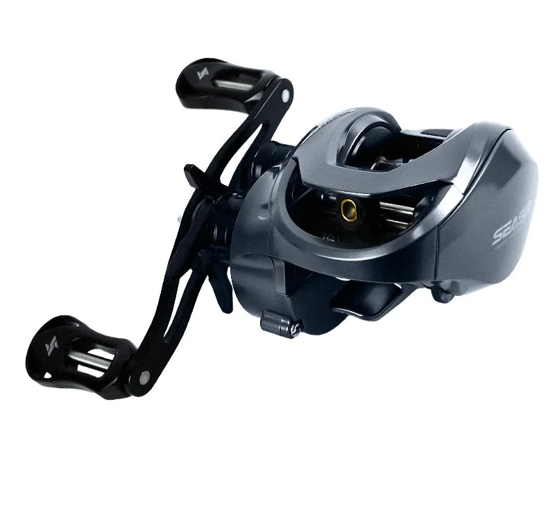 SEASIR Cast-X Baitcasting moulinet 7.3:1 HS rapport de vitesse aluminium Double bobine carbone poignée métal BFS Micro bobine de pêche en eau de mer fraîche