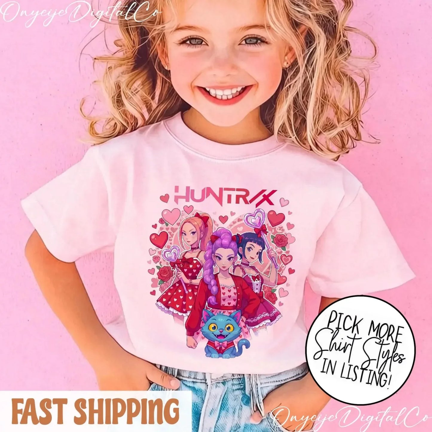 Camiseta de manga corta Kpop Devil Hunter para niños, primavera/verano, estilo Harajuku, regalo para niños y niñas 2026