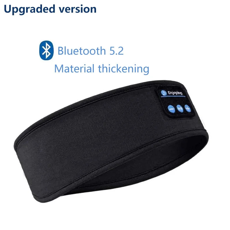 HUAWEISHI Auriculares deportivos Bluetooth 5.0 diadema elástica inalámbrica para dormir, máscara de ojos, auriculares inalámbricos, diadema