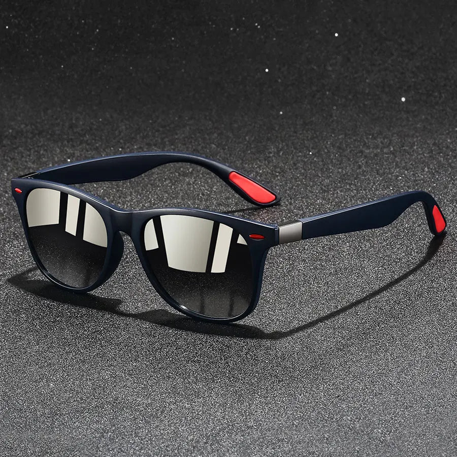 Lunettes de Soleil Rétro Monture Métal Carrée — Anti-Reflet UV400 Mode