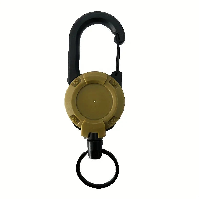 Llaveros retráctiles extensibles, carretes de insignia, clip resistente con mosquetón, para hombres, bolsas de exterior, 1/2/4 piezas