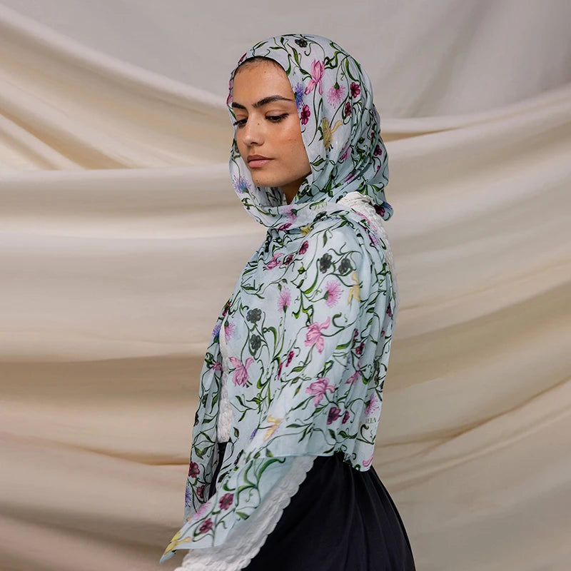 Nouveau Design imprimé Hijabs Premium aquarelle femmes foulard doux écharpe châle adapté au quotidien Abaya accessoires femmes voile
