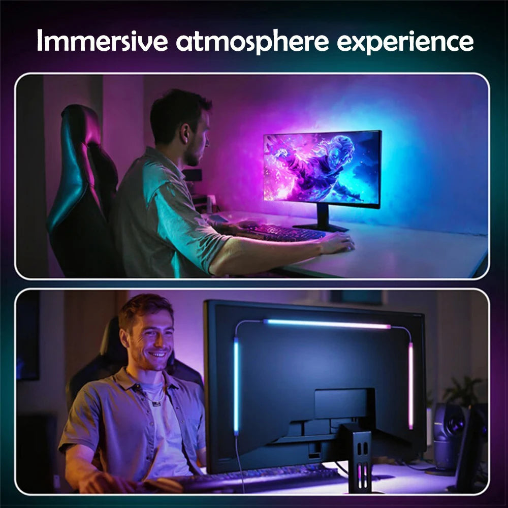 Bande lumineuse LED RGB pour synchronisation d'ambiance de jeu, affichage de moniteur d'ordinateur, rétro-éclairage, lumière de ramassage de couleur, décor intelligent de salle de jeu