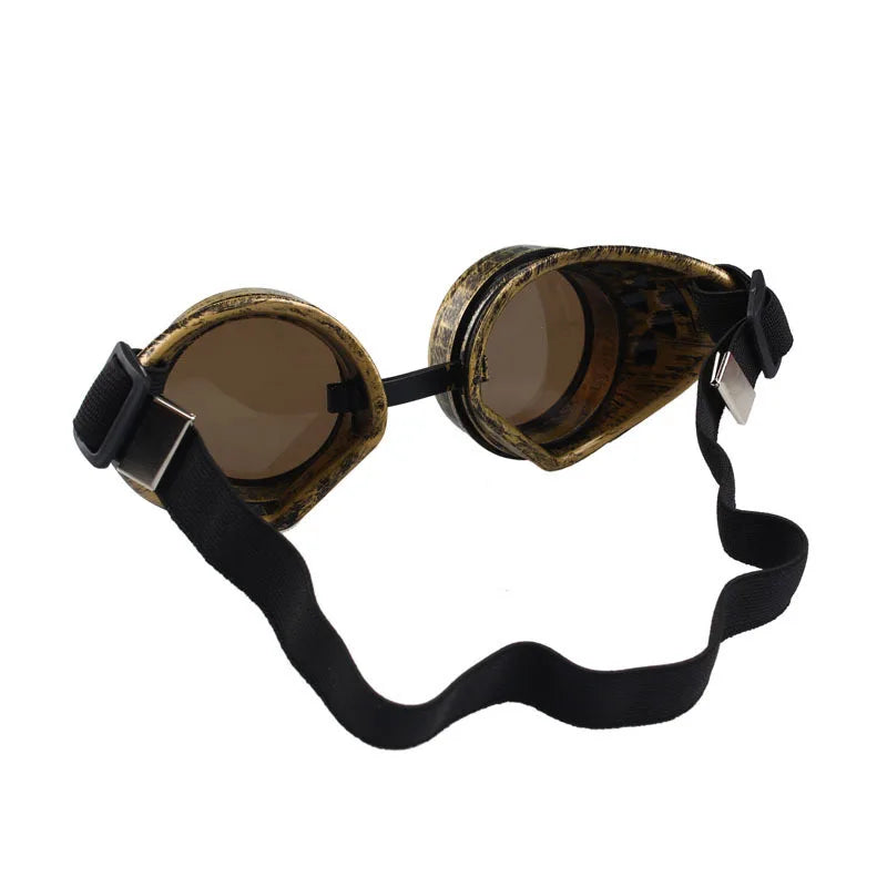 Lunettes de soleil mode Steampunk rondes surdimensionnées — soudage, Punk, Cosplay, couleurs lentille