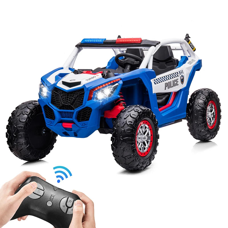Coche de juguete eléctrico para niños, 24V, 7A, vehículo UTV, regalos para niños, control remoto para padres, velocidad ajustable, 3 a 8 años