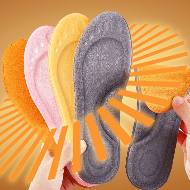 Semelles Latex Massage 4D — Poils Chauds, Course & Voute Plantaire
