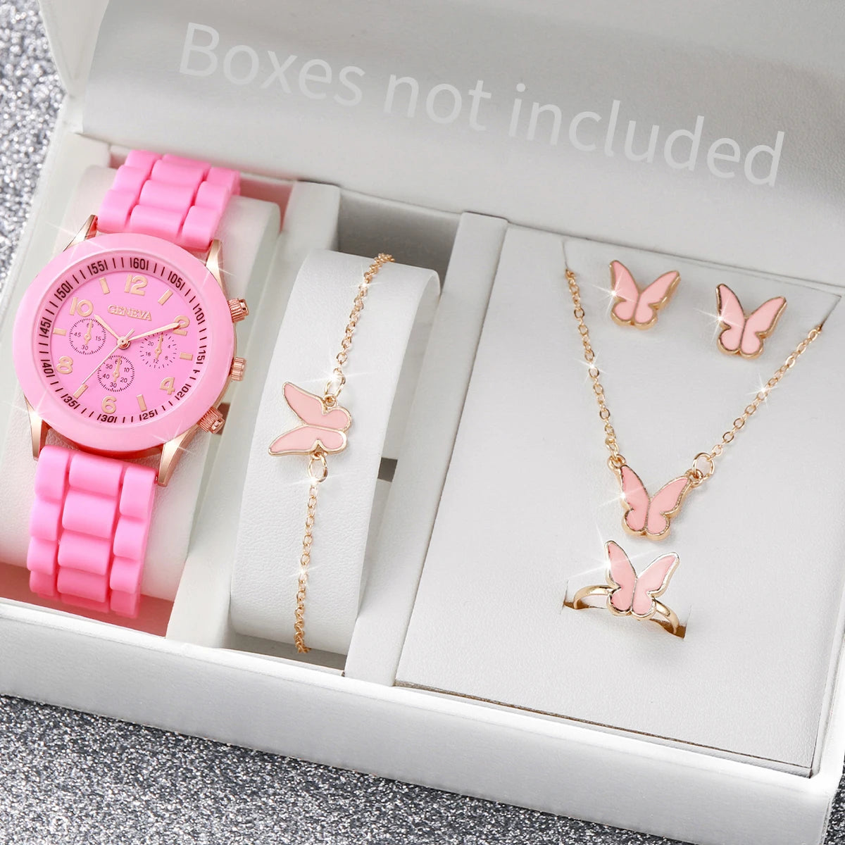 Ensemble Montres Quartz Silicone Femme — 5-6 Pièces Mode Cadeau Fille