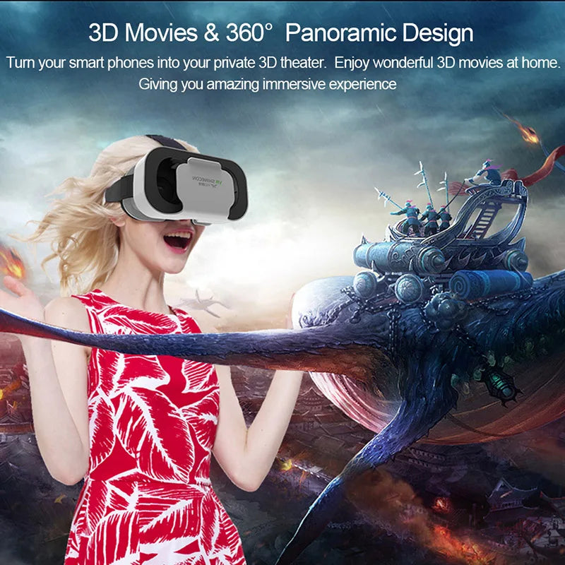 Casque VR 3D réalité virtuelle pour smartphone — jumelles, jeu vidéo (v6)