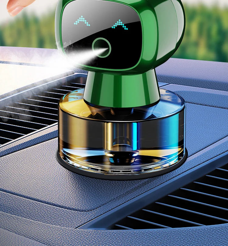 Désodorisant de voiture Intelligent diffuseur d'arôme de voiture Rechargeable AI yeux intelligents 4 niveaux de diffuseur de voiture Intelligent réglable cadeau