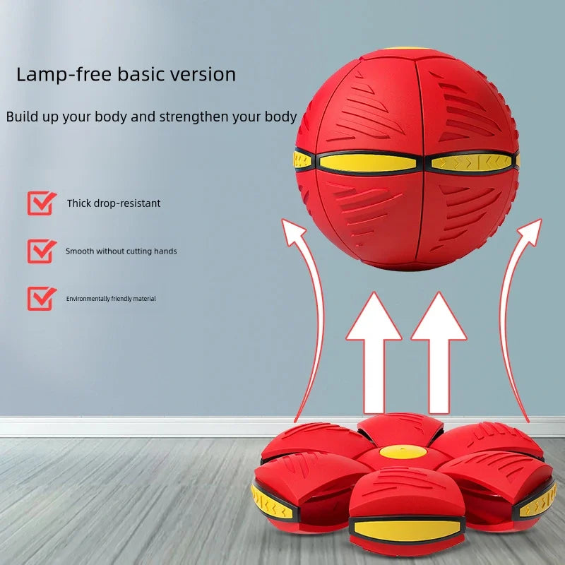 Blue Flying Saucer Ball, Outdoor Parent-Child Toy, Magic Foot Deformation, Foot Pressure Relief, Venting Ball