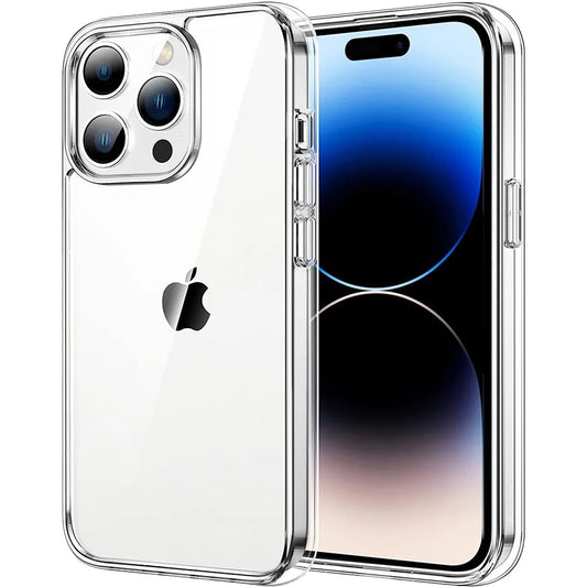Funda transparente no amarillea para iPhone 16 15 14 Plus 13 Pro Max 16e 12 11 12Pro 14Pro 13Pro SE 2020, carcasa de teléfono