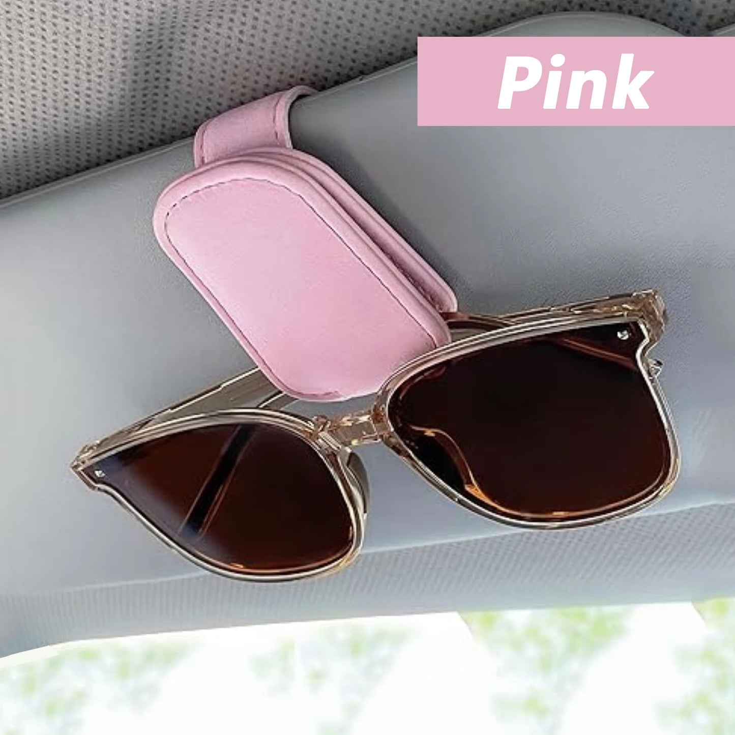 El soporte para gafas de sol se adapta a las viseras del coche, clip magnético de cuero para gafas de sol y clip para b