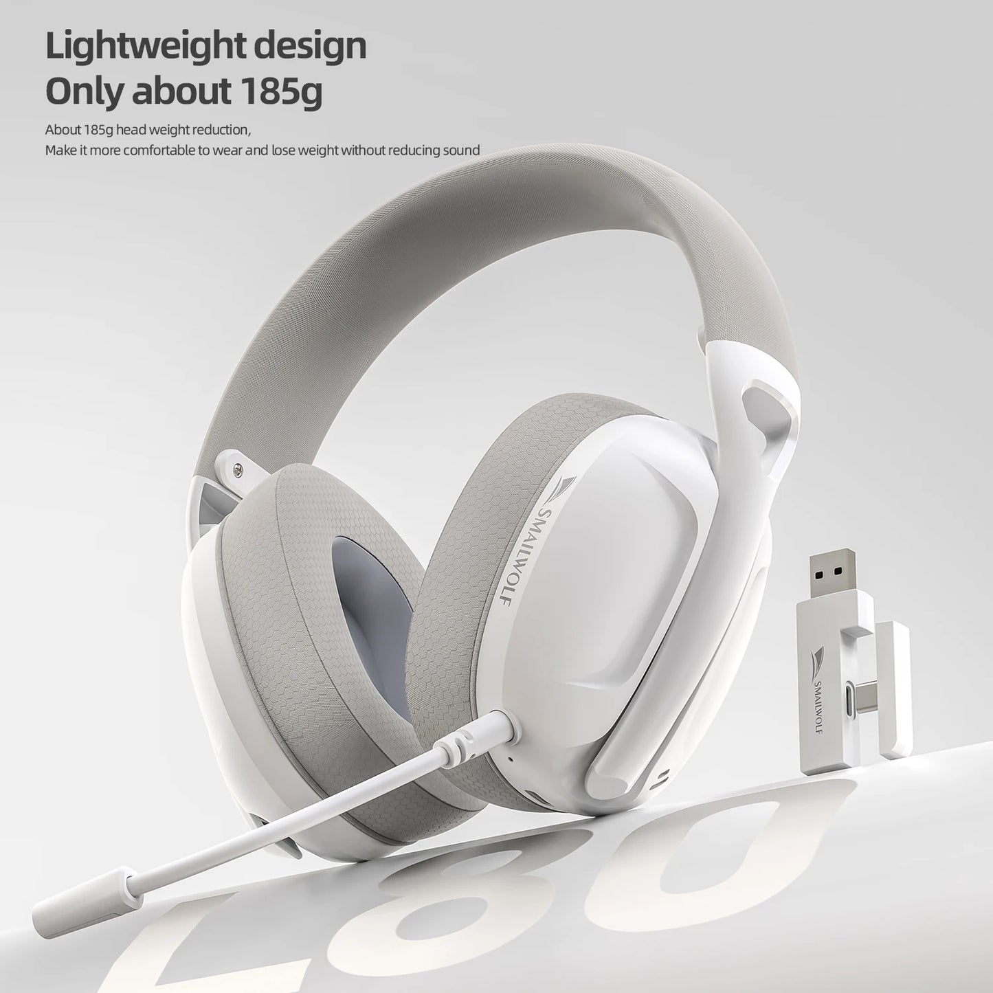 Casque gaming Bluetooth sans fil / filaire 3 modes — léger, avec microphone, ordinateur portable