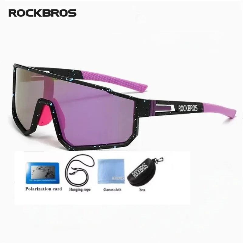 Lunettes de cyclisme surdimensionnées coupe-vent colorées — sport extérieur, homme