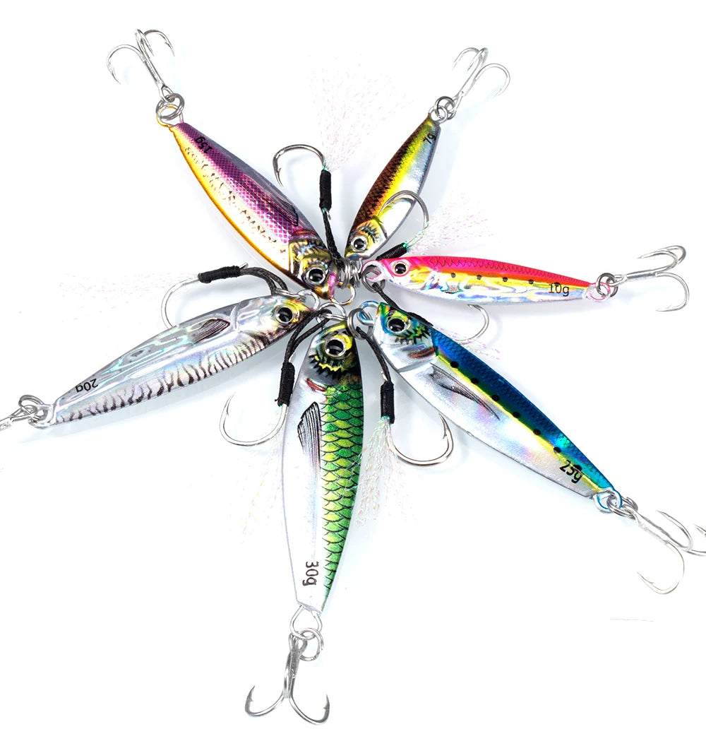 Hunthouse-Leurre métallique rigide coulant, appât Élidéal pour la pêche en eau salée, au brochet ou au bar, 7 à 80g
