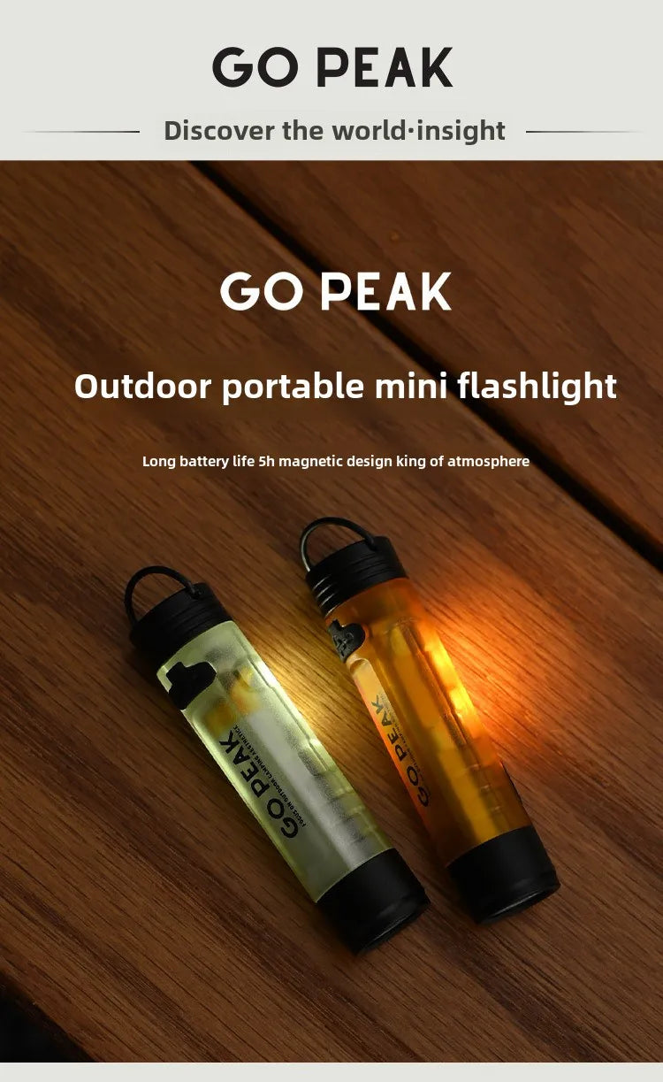 GOPEAK poche Mini lampe de poche extérieure clé pince capuchon ambiant Led longue Endurance secours en cas de catastrophe d'urgence 5050 petite lumière
