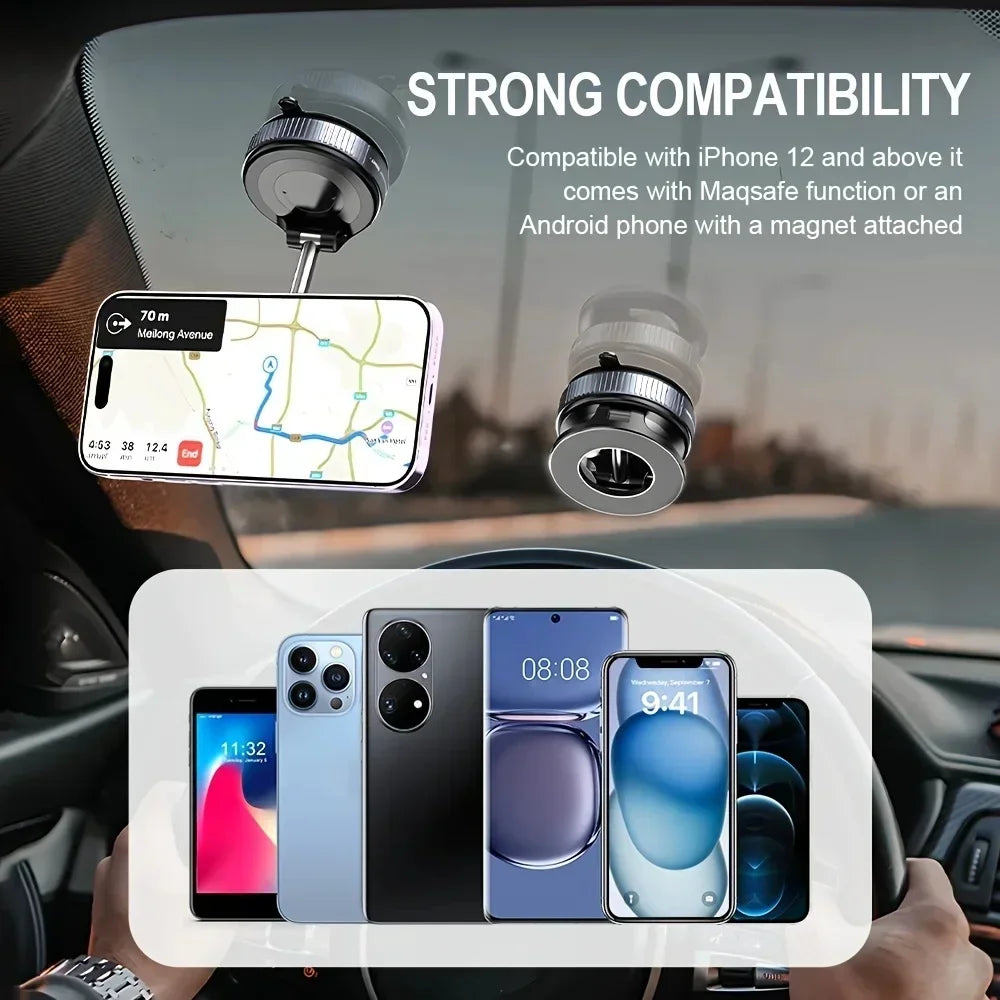 Support Magnétique Téléphone MagSafe Portable — 360°, Ventouse Extensible, Multifonctionnel