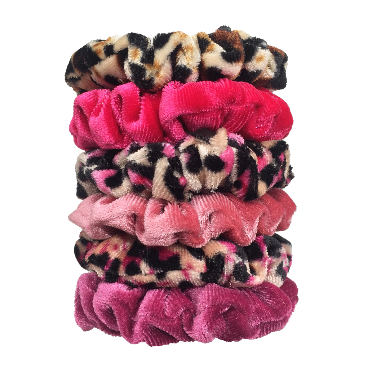 Chouchous en velours pour femmes motif léopard — élastique, bandeau cheveux, queue de cheval, 24/50/6 pièces