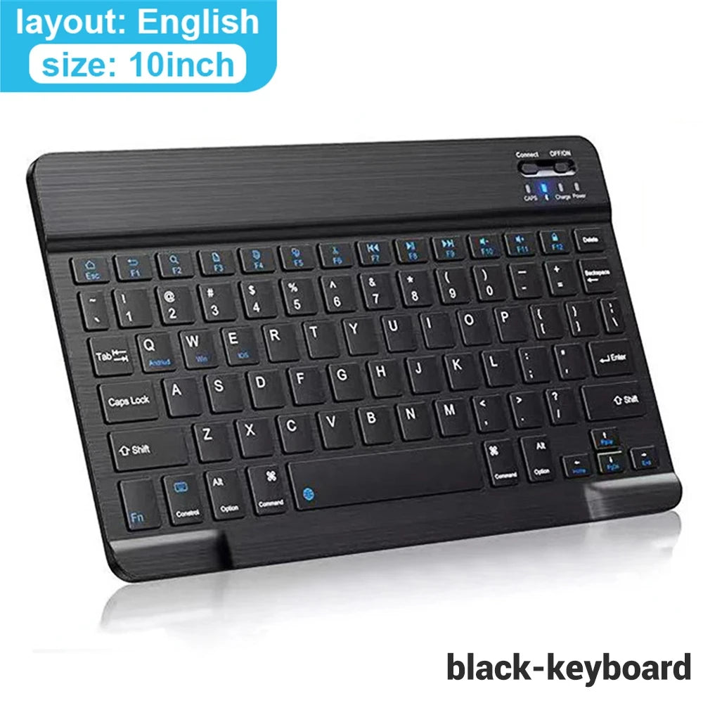 Wireless Bluetooth Keyboard and Mouse, for iOS, Android, Windows, Tablet, iPad Air Mini Pro, Spanish, Korean, Portuguese, Russian