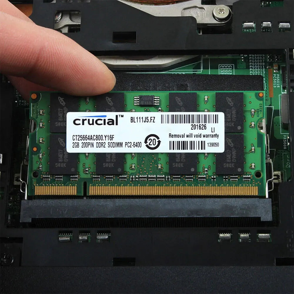Mémoire Crucial pour ordinateur portable RAM DDR2 2GB 4GB (2x2GB) 667MHz 800MHz mémoire SODIMM PC2-5300 PC2-6400 Non ECC sans tampon pour ordinateur portable