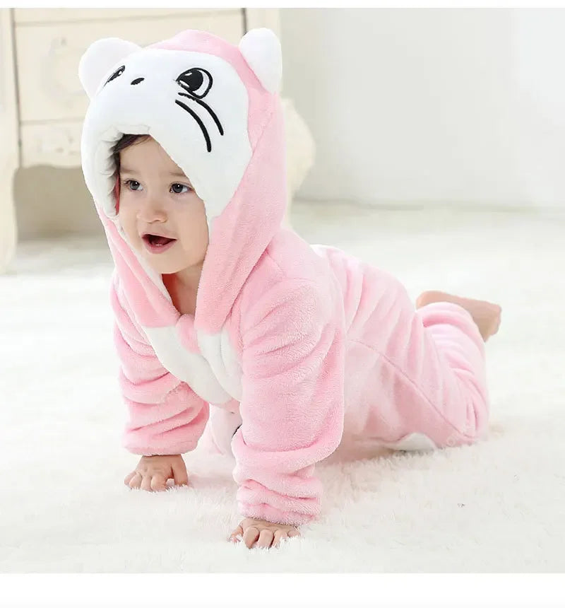 2025 New Collection Cute and Fashionable Elephant-Shaped Baby Easter Jumpsuit with Hood for Children