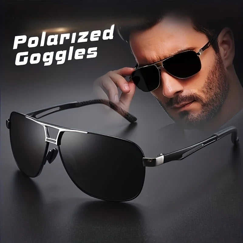 Gafas de sol degradadas de moda para hombre, montura grande, piloto, diseño antideslumbrante, gafas de sol para hombre UV400