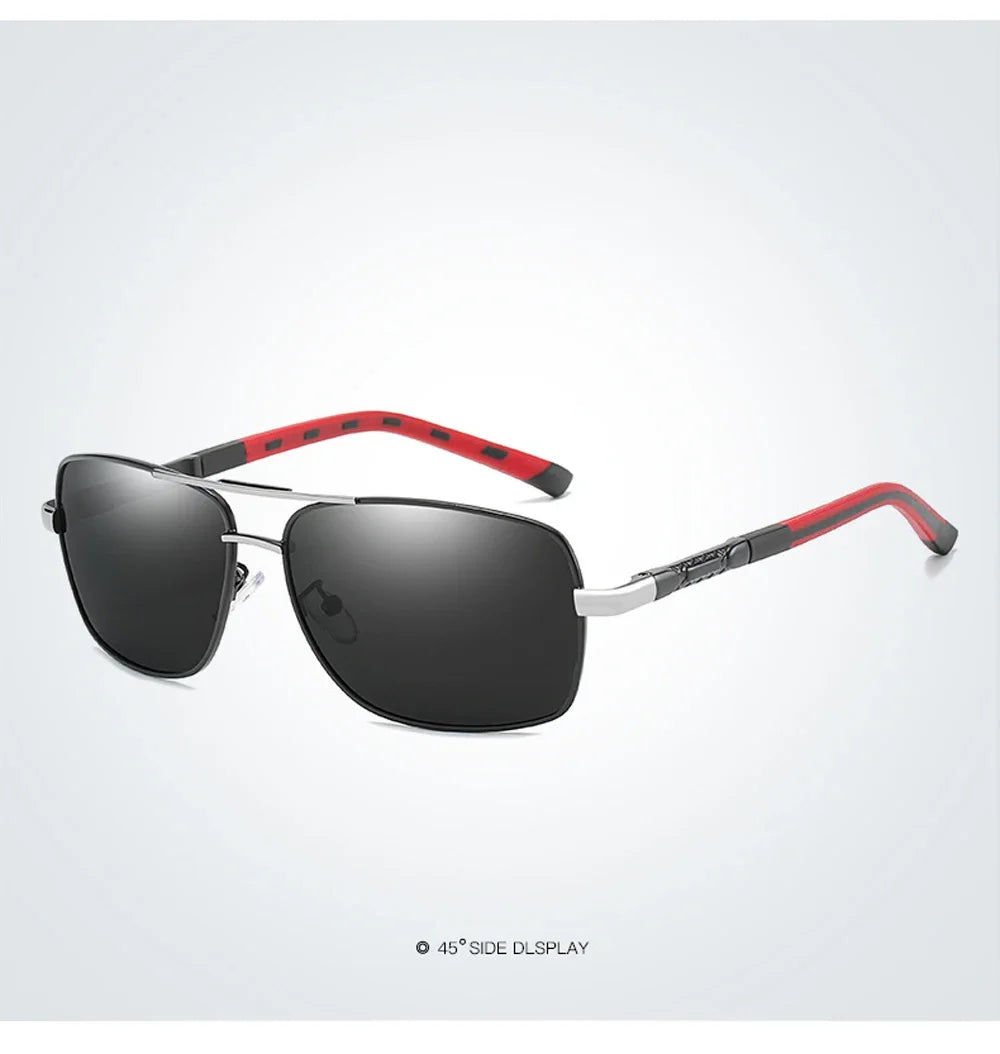 Lunettes de Soleil Femme Polarisées Dégradé — Lentille Carrée, Rétro, Conduite