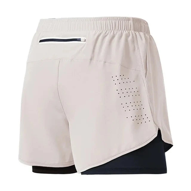 Short de course pour hommes, séchage rapide, Fitness, noir, Double couche, nouveau Sport, entraînement, musculation, pantalon court