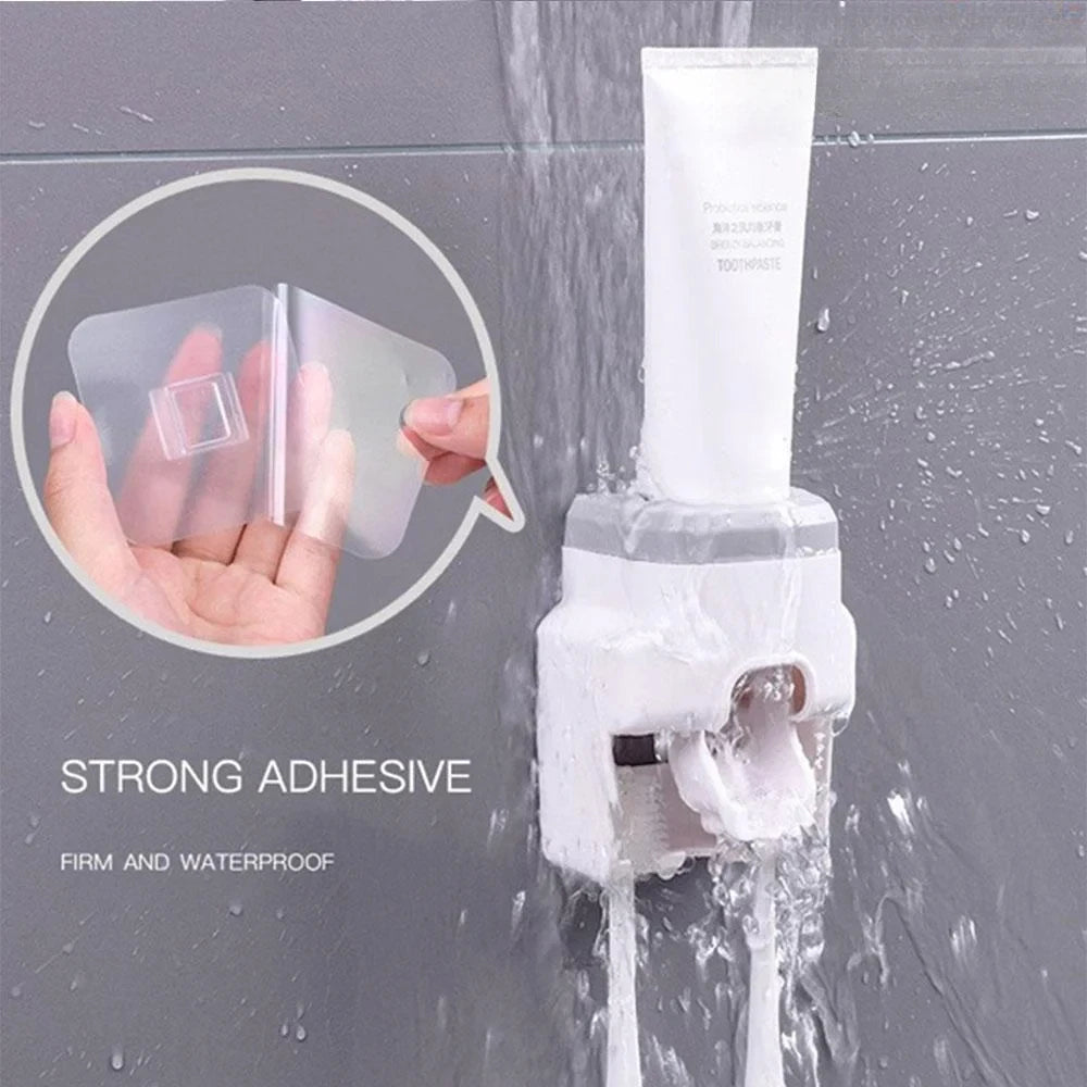 Wall-mounted automatic toothpaste dispenser, bathroom supplies, toothpaste squeezer, toothbrush holder