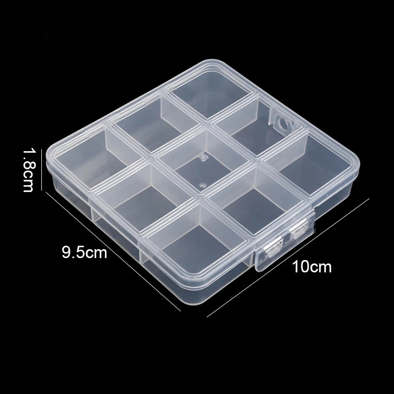 Conteneur de Rangement Transparent — Boite Bijoux, Boucles d’Oreilles & Perles