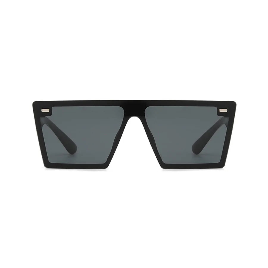 Lunettes de soleil à monture carrée surdimensionnée pour femmes, 2 pièces, mode décontractée, Style rétro Y2K, décoration de plage de rue