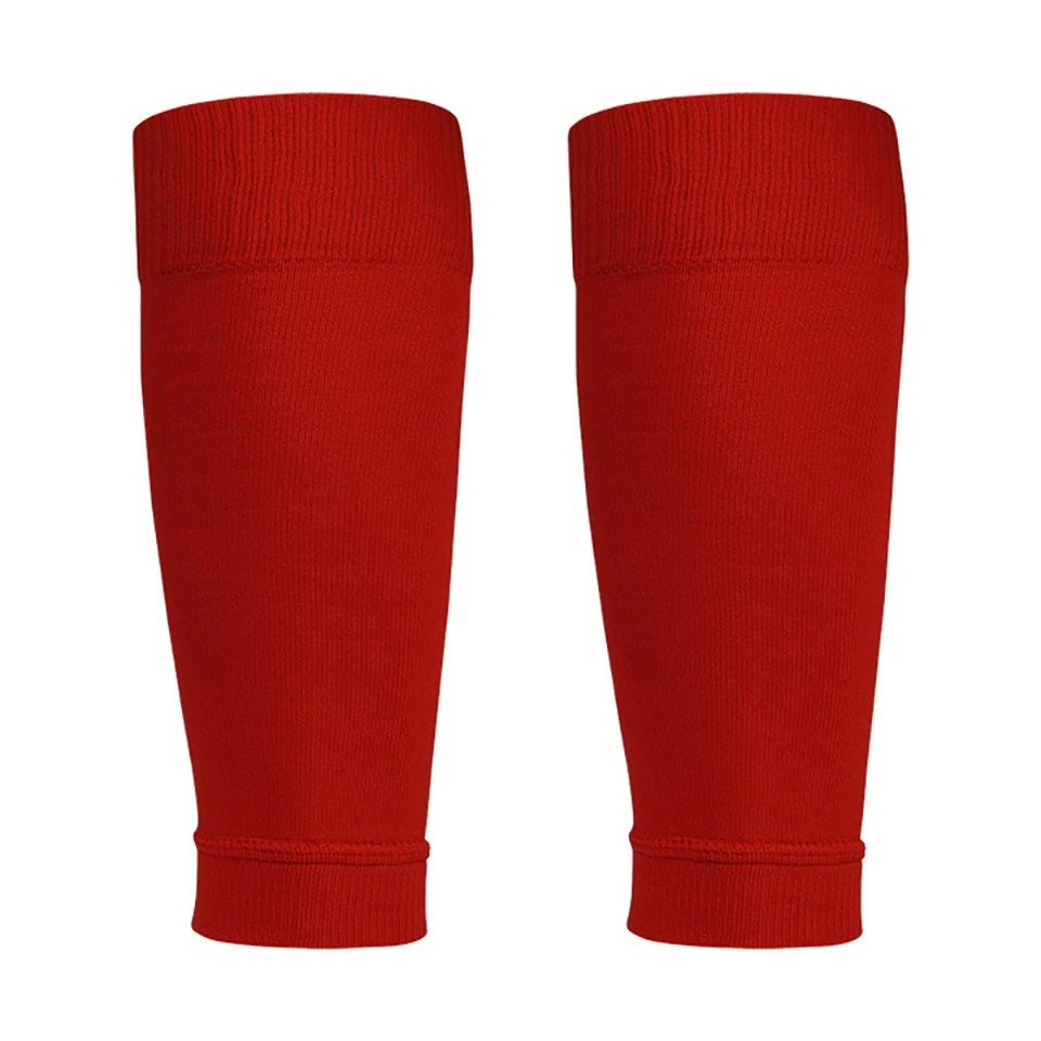 Loogdeel 1 Pair Football Socks Leg Brace Sleeves Breathable Sports Socks Shin Guard for Kids and Adults Calf Protection Leg Cover