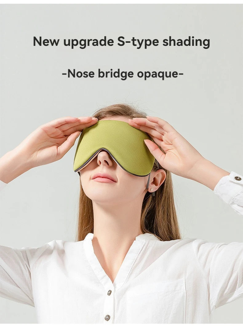 Masque pour les yeux de sommeil, Style coréen, soie glacée, chaud et frais, double usage, réglable, blocage de la lumière de voyage, masque pour les yeux respirant