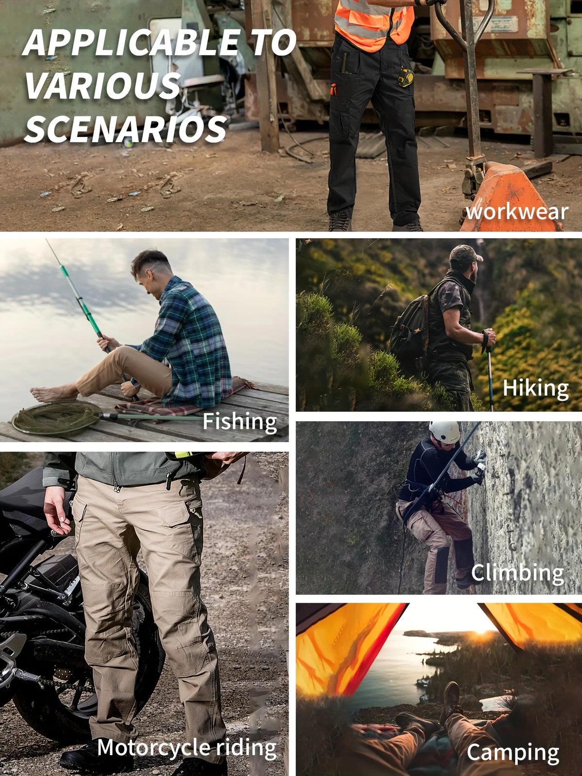 Pantalon Cargo tactique pour hommes, grande taille 6XL, pantalon de sport décontracté en plein air, randonnée pêche, imperméable, multi-poches