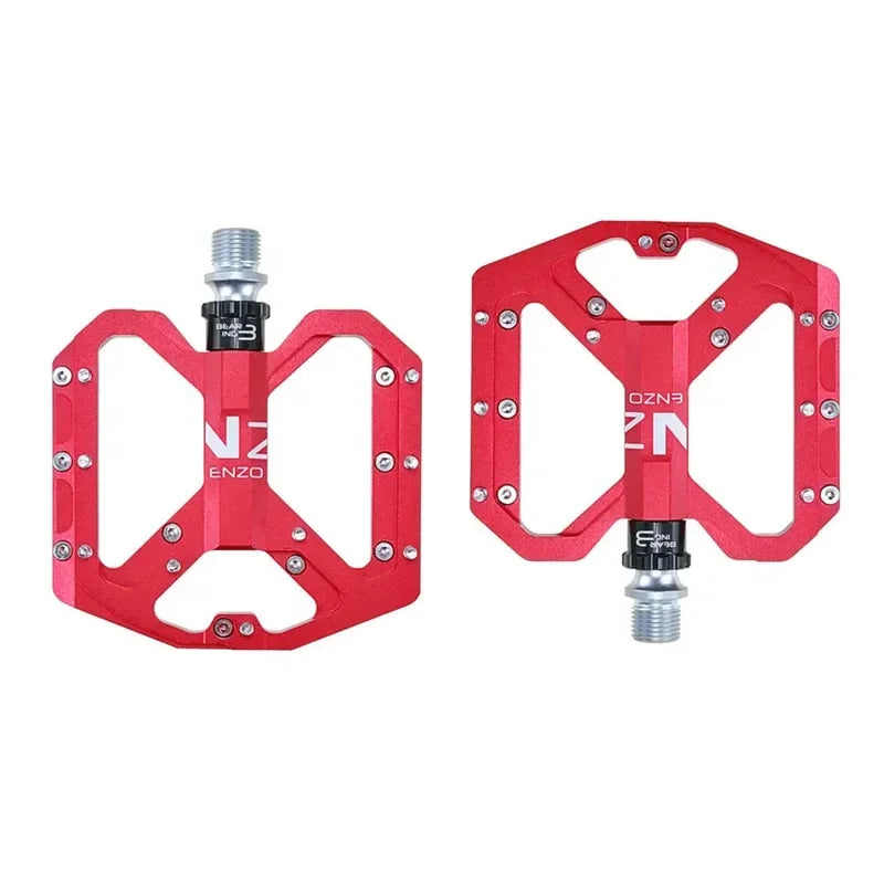 ENZO Ultralight Flat Pedals MTB CNC Aluminum Alloy Sealed 3 Bearings Anti-slip Bike Pedals Bicycle Parts