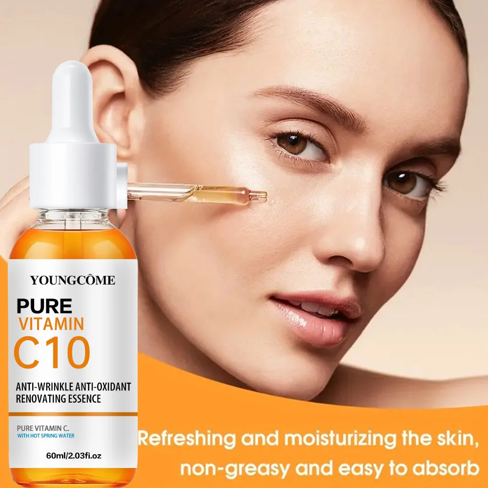 Vitamine C Essence Visage — Acide Hyaluronique, Éclaircissant & Anti-Âge