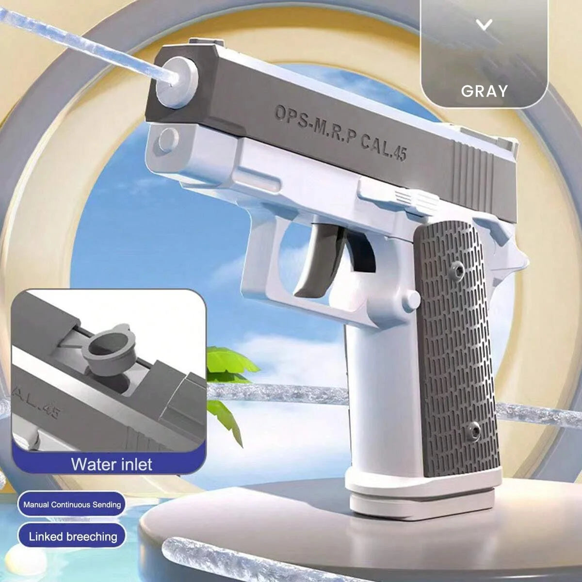 Pistolas de agua M1911, pistolas de juguete, pistolas de chorro, juegos de disparos para piscina de verano y playa, juguetes de exterior, pistola de agua para niños y adultos