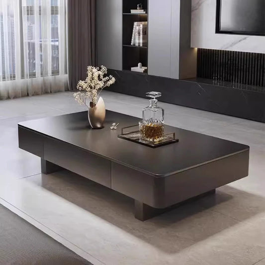 Tables basses modernes avec rangement — marbre, minimaliste, nordique, rectangulaire, noir, meubles