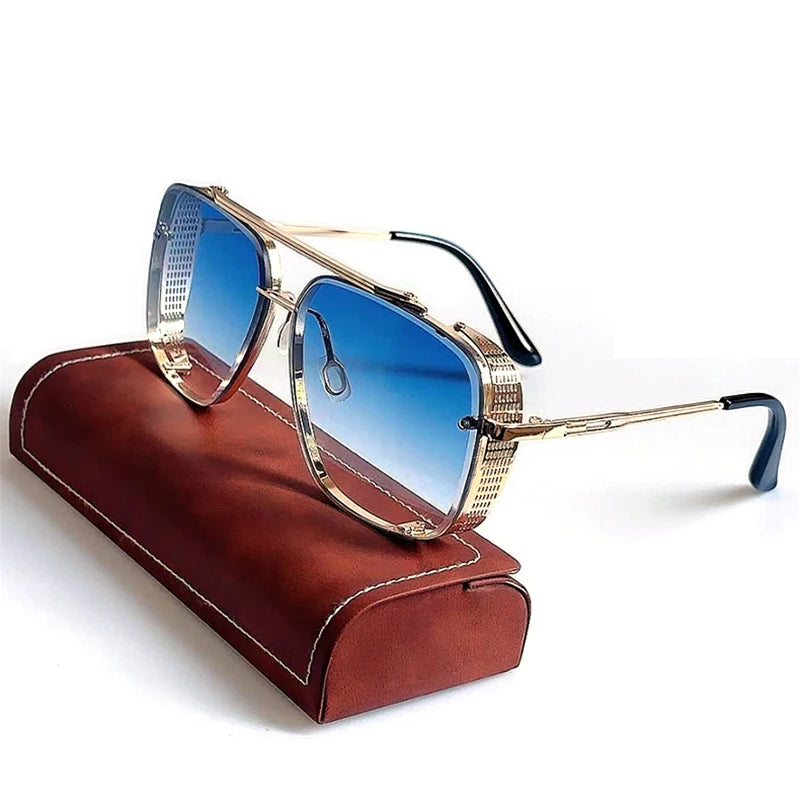 Lunettes de soleil Steampunk vintage pour hommes — punk, surdimensionné, femmes, rétro, carré