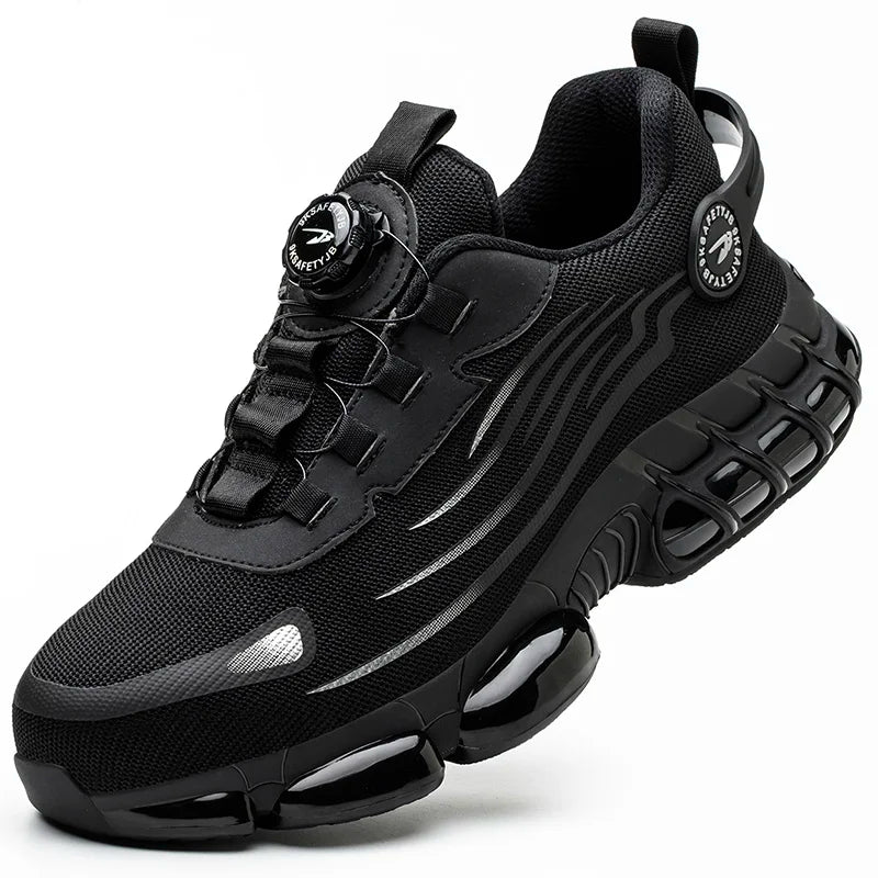 Men's Waterproof Safety Work Boots, Steel Toe Shoes, Anti-Impact and Puncture-Resistant, Tactical Hiking Boots for Outdoor Adventure