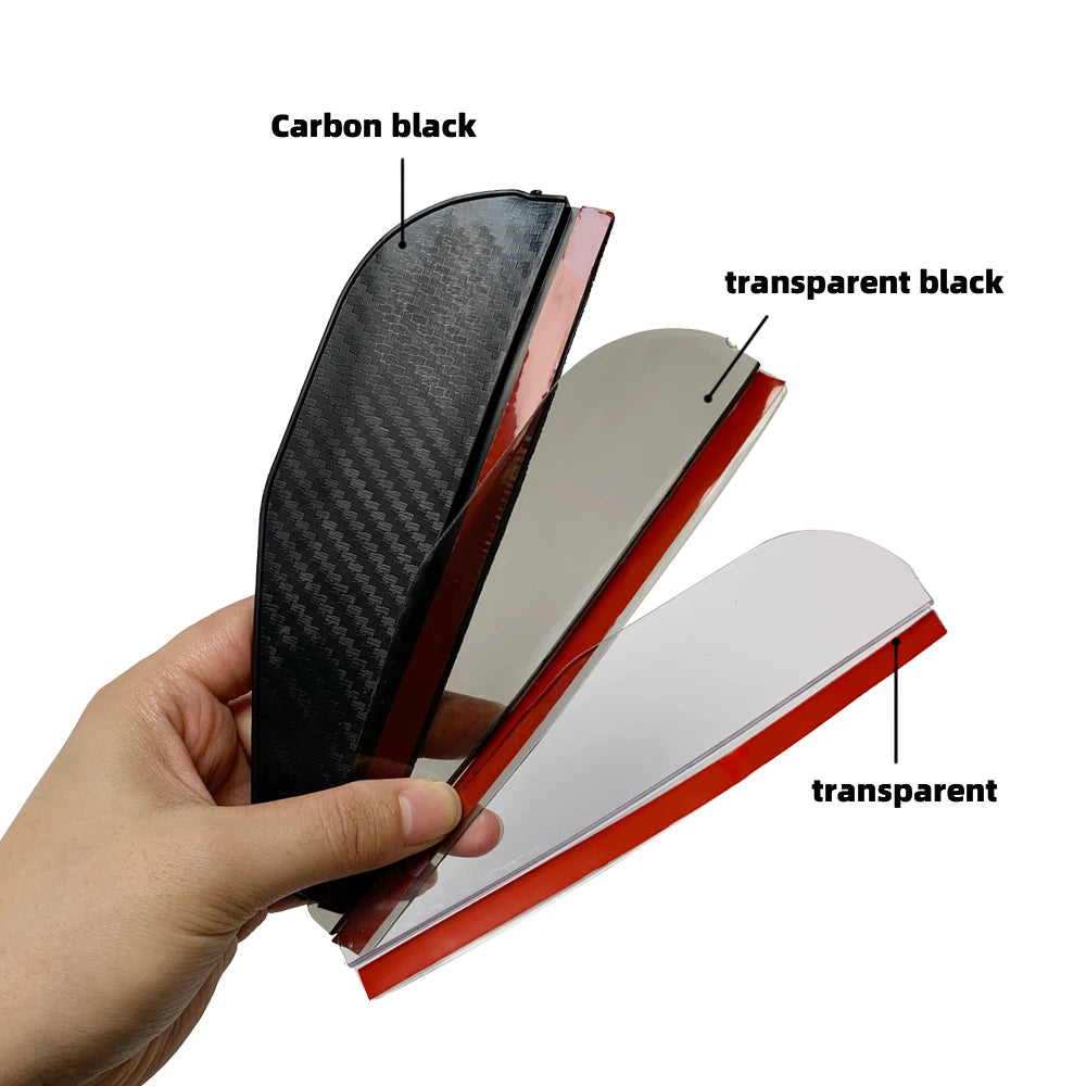 Pare-soleil en fibre de carbone pour rétroviseur de voiture, pare-soleil, protection, vision claire pour la pluie, accessoires de rétroviseur, 2 pièces