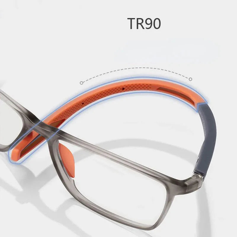 Lunettes de lecture anti-lumière bleue pour hommes et femmes, lunettes de sport ultralégères, lunettes de presbytie, lunettes optiques de vue de loin, dioptries à + 4.0, TR90